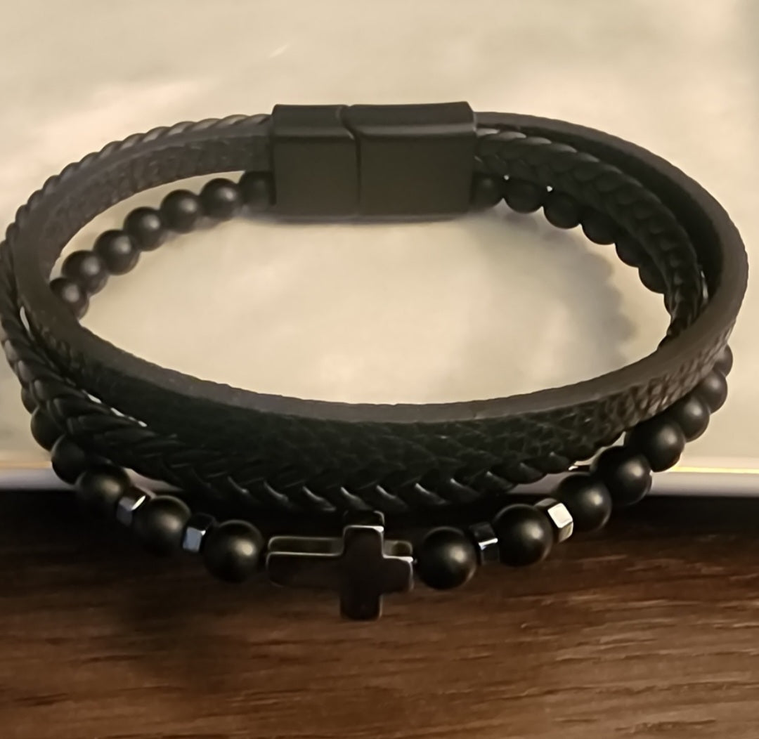 Beaded Cross Bracelet