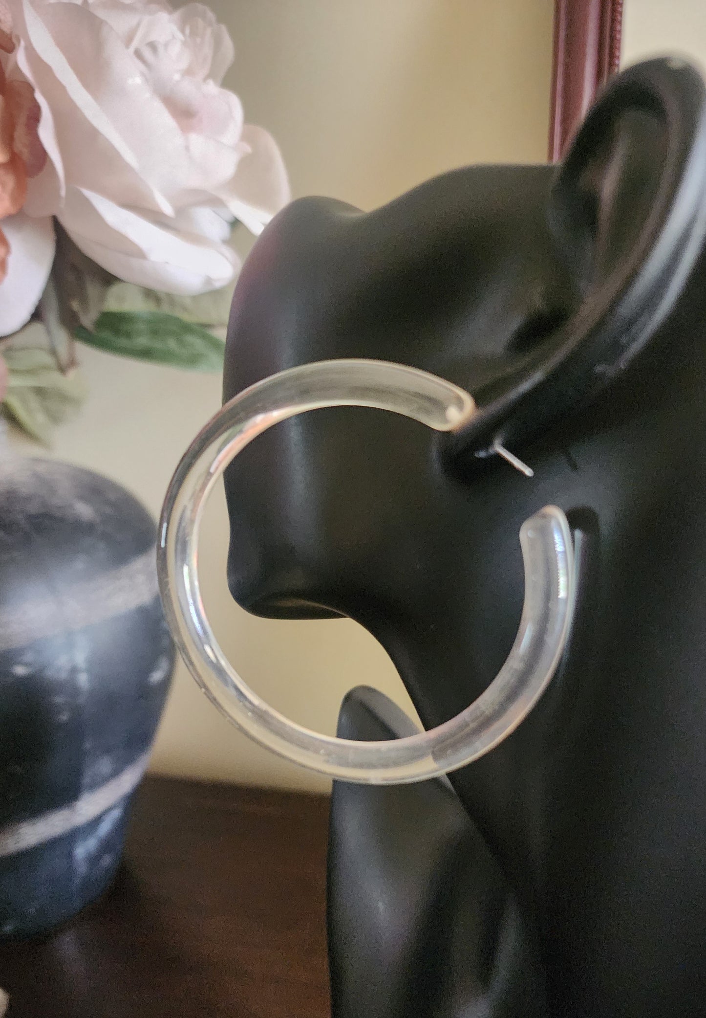 Clear Hoop Earrings