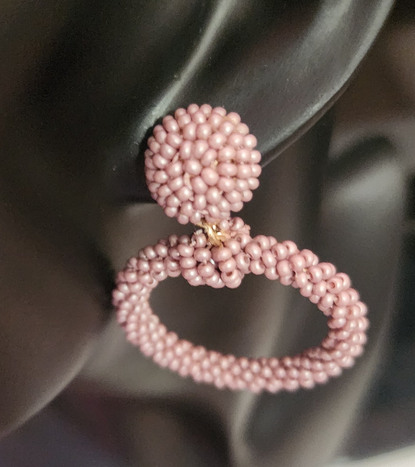 Lavender Seed Bead Earrings