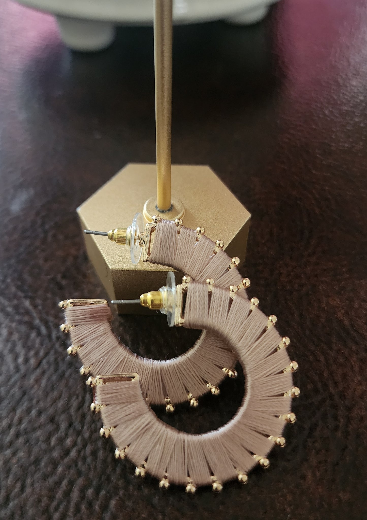 Thread Hoop Earrings