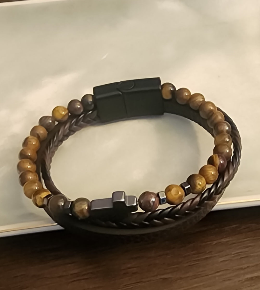 Beaded Cross Bracelet