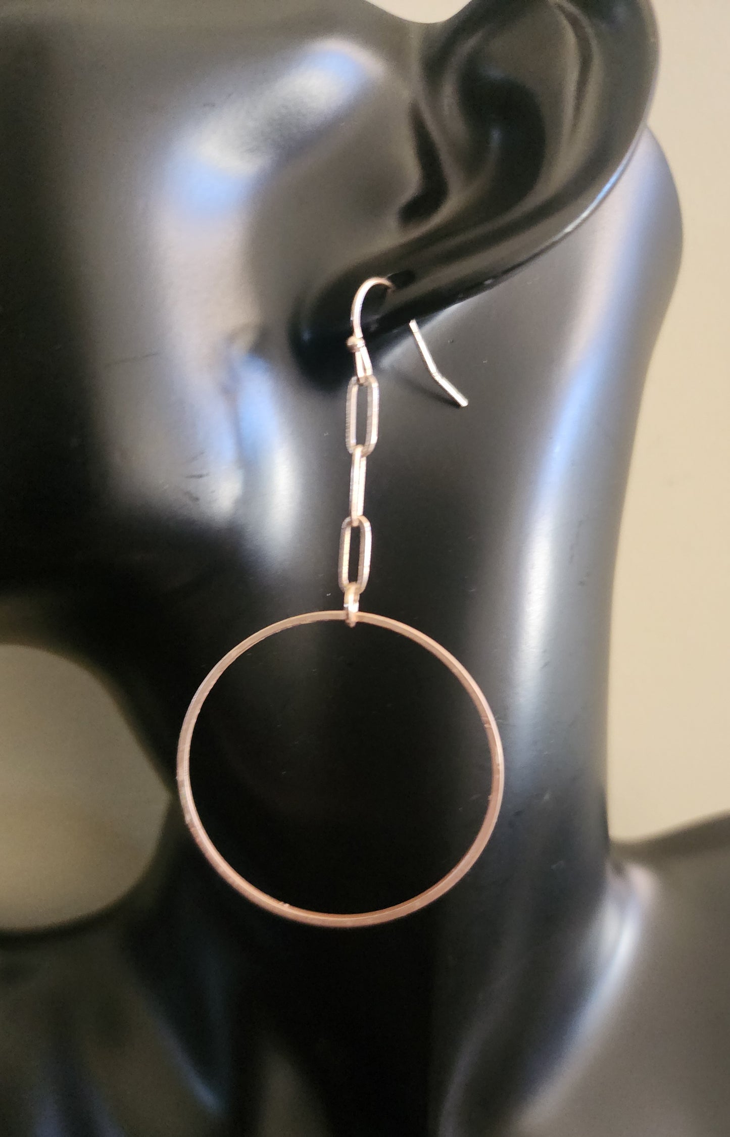 Drop Link Hoop Earrings