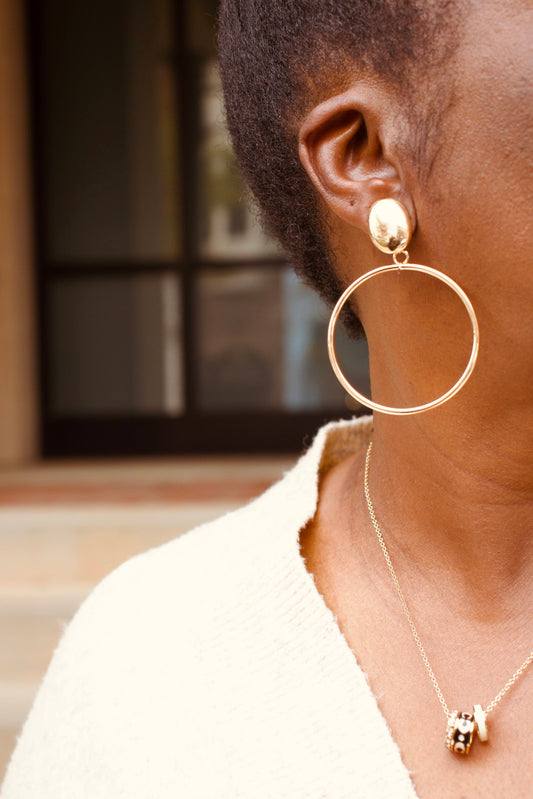 Gold Clip On Hoops