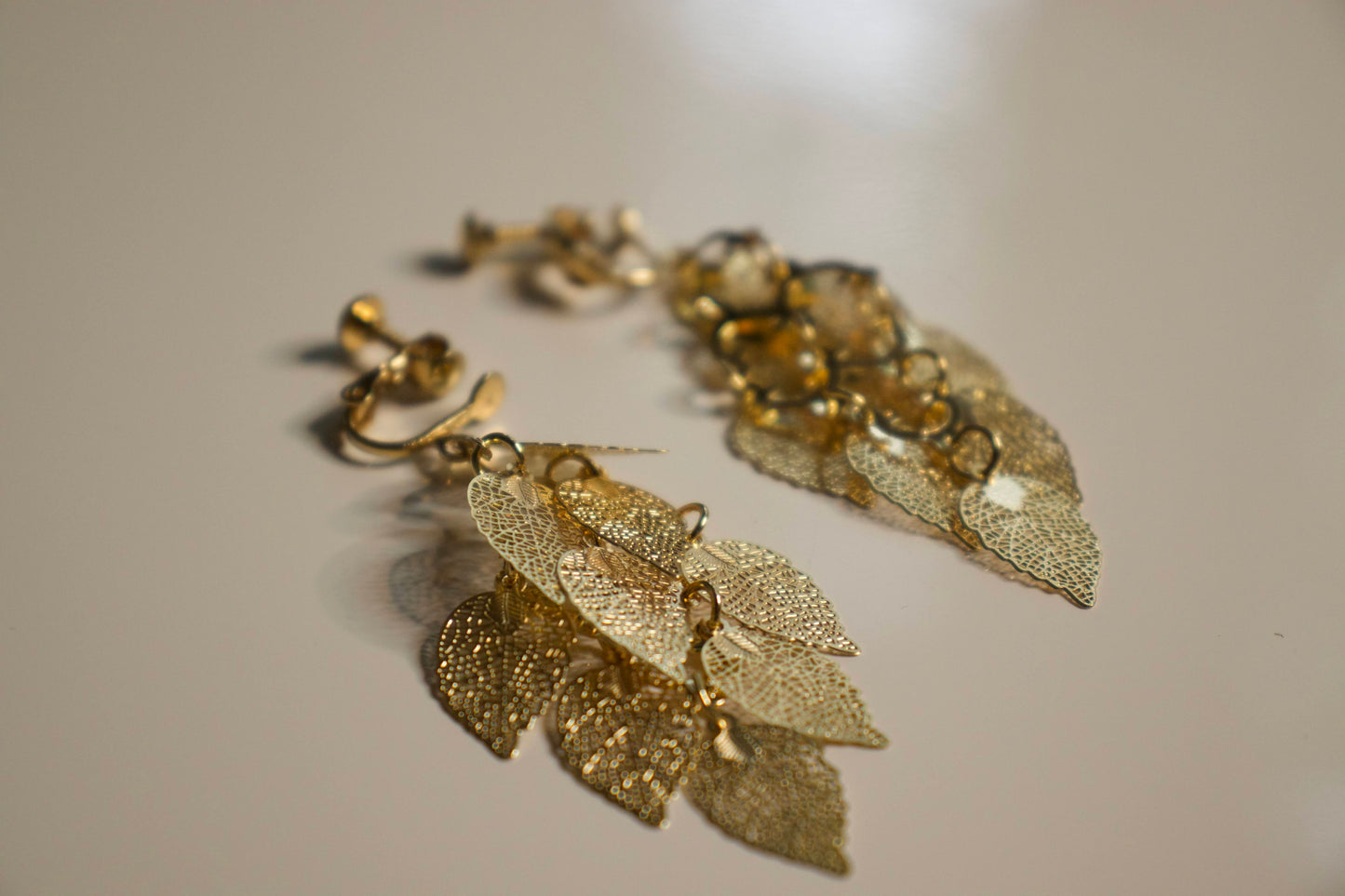 Mini Leaves Clip On Earrings