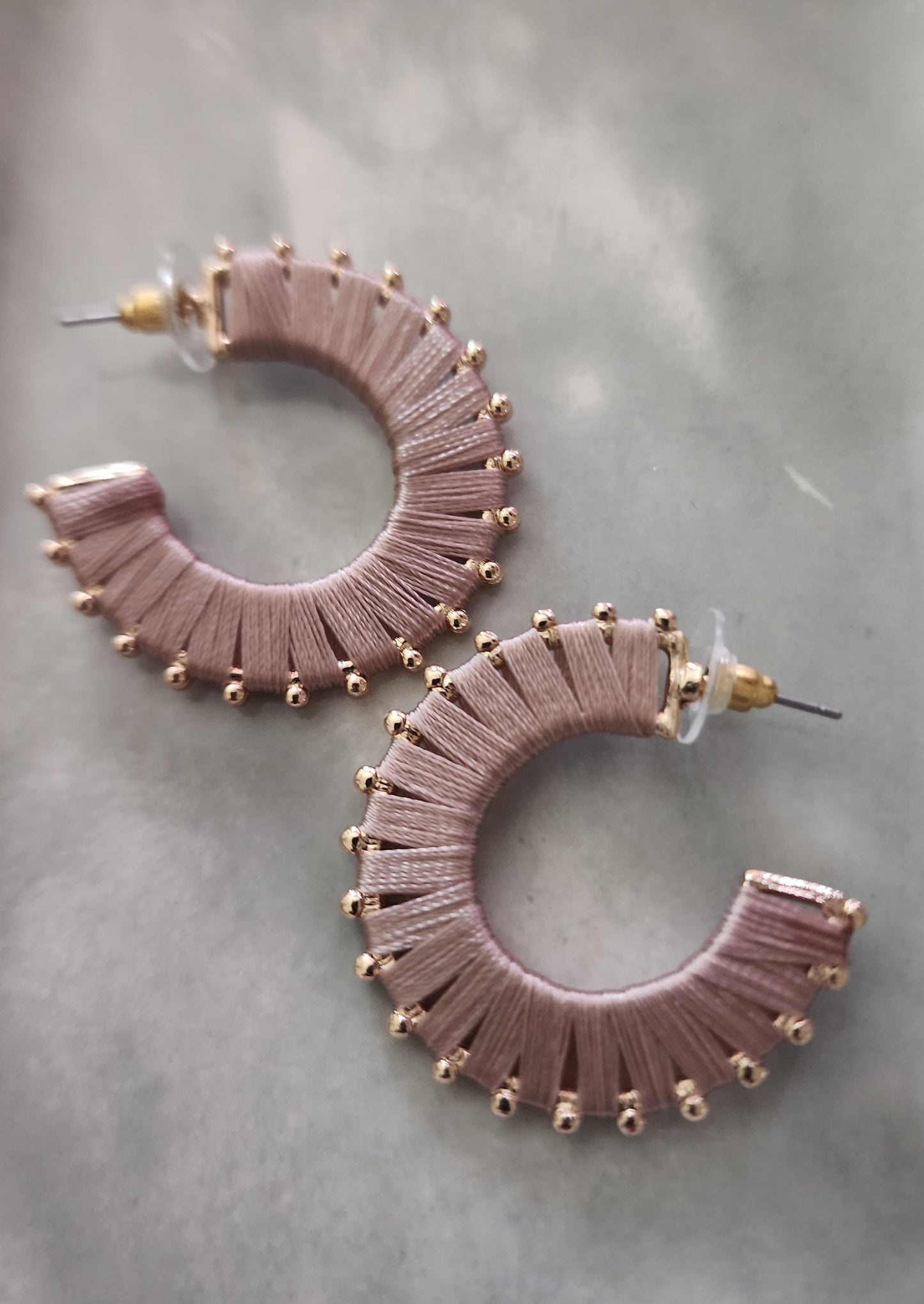 Thread Hoop Earrings