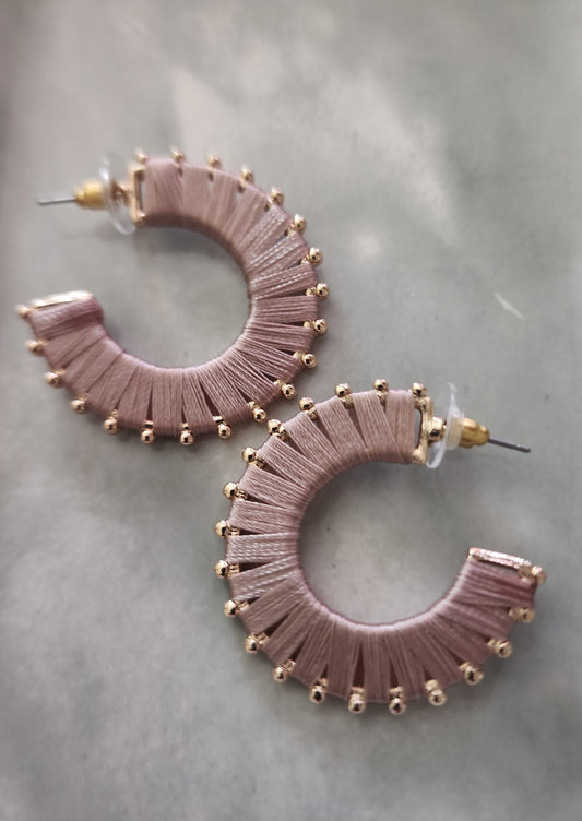 Thread Hoop Earrings